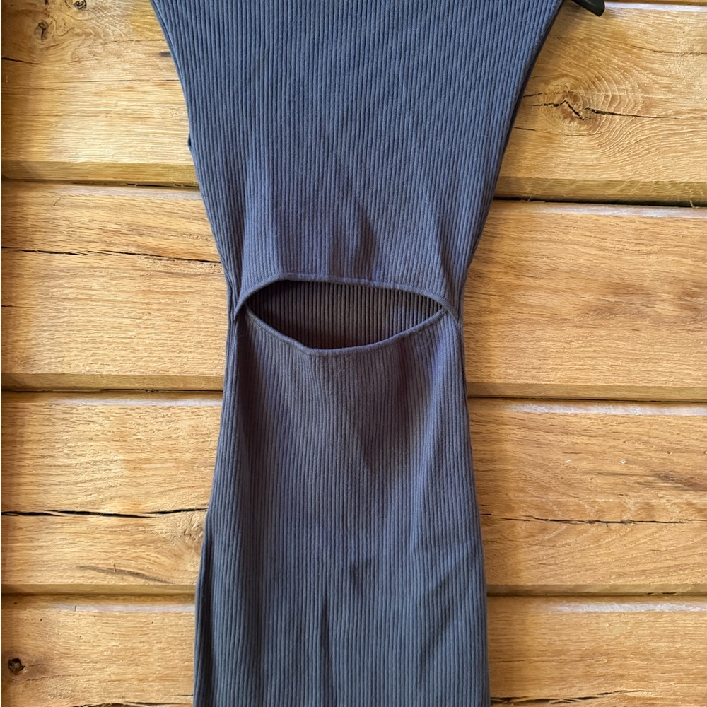Wilfred Charcoal Ribbed Knit Top